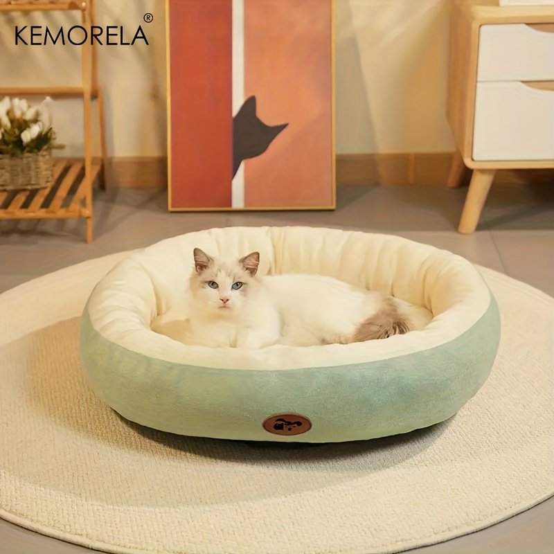 A dog sleeping in one of the best calming pet beds UK pets love.
