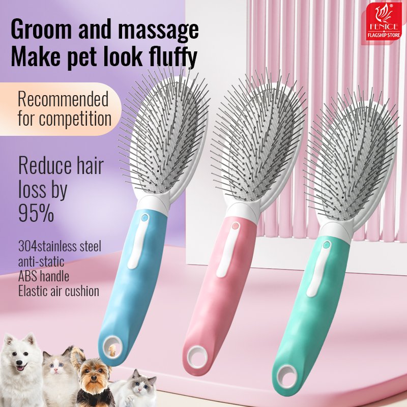 Using a needle comb for dog and cat grooming at home