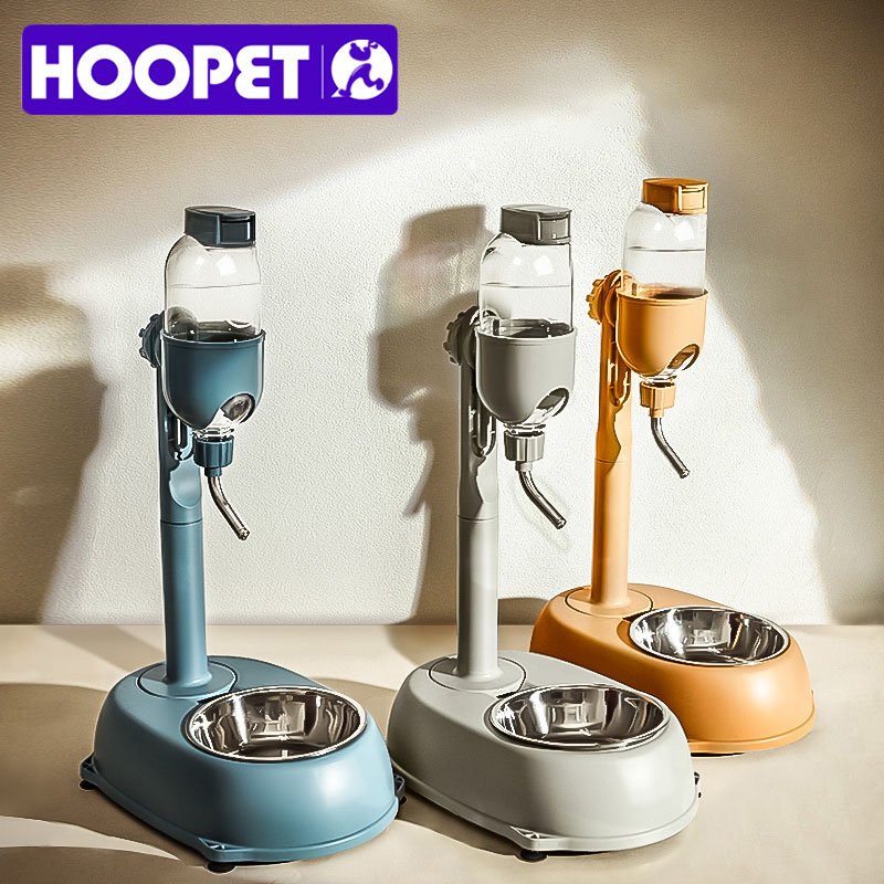 Durable cage-hanging automatic pet water and food bowl for pets.