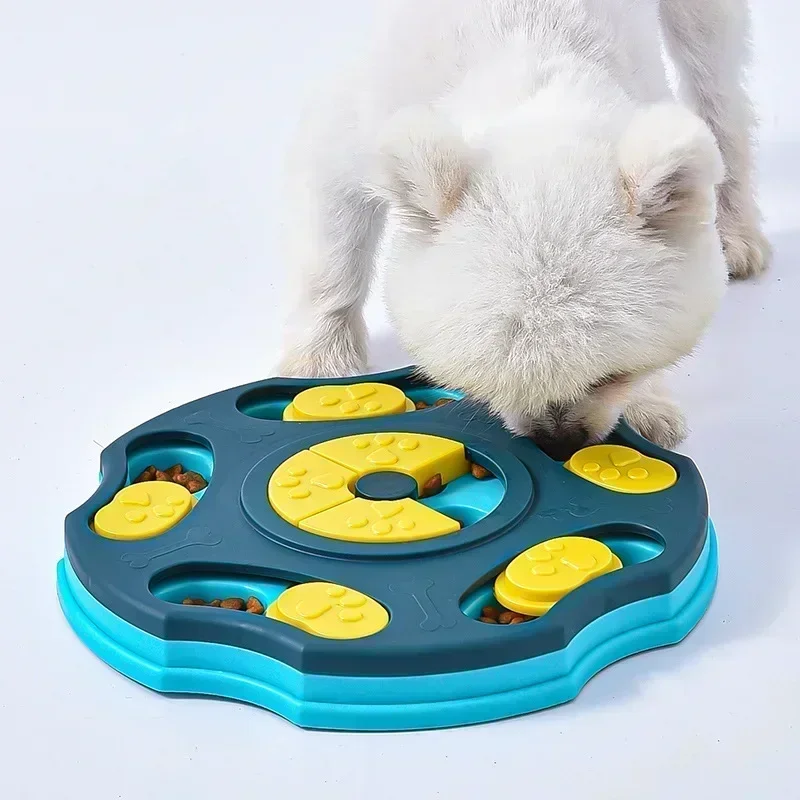 Mental enrichment for dogs with a slow feeder toy