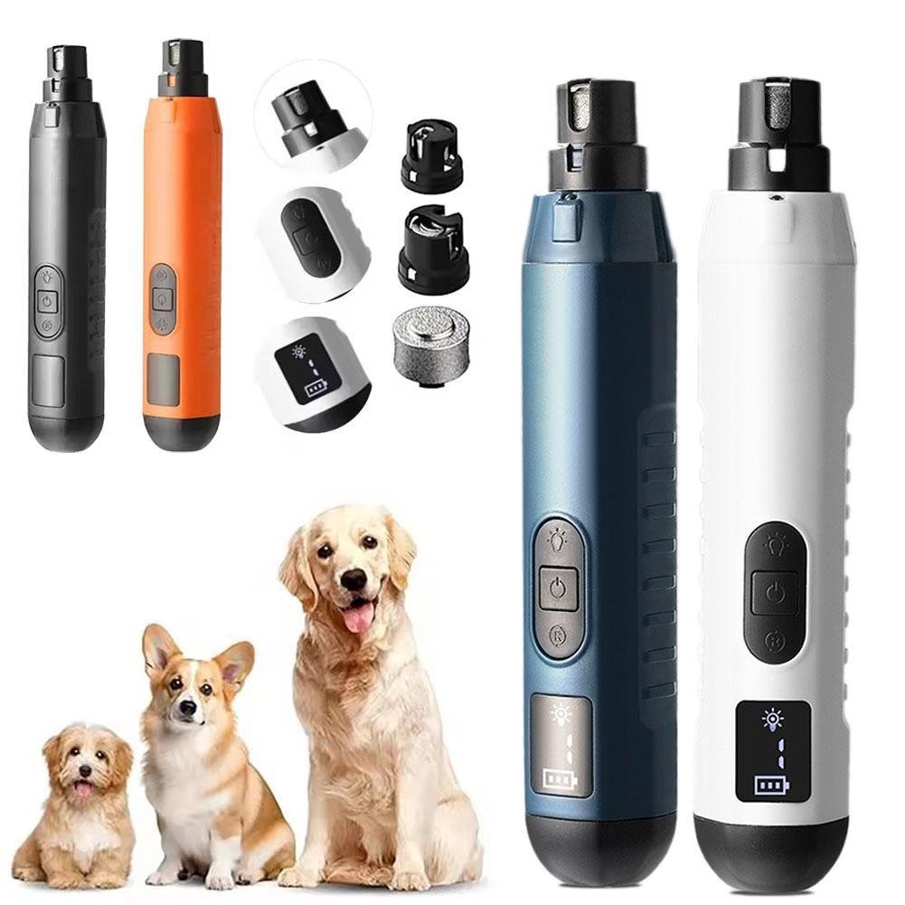 Using a dog foot hair trimmer as part of an at-home grooming routine.