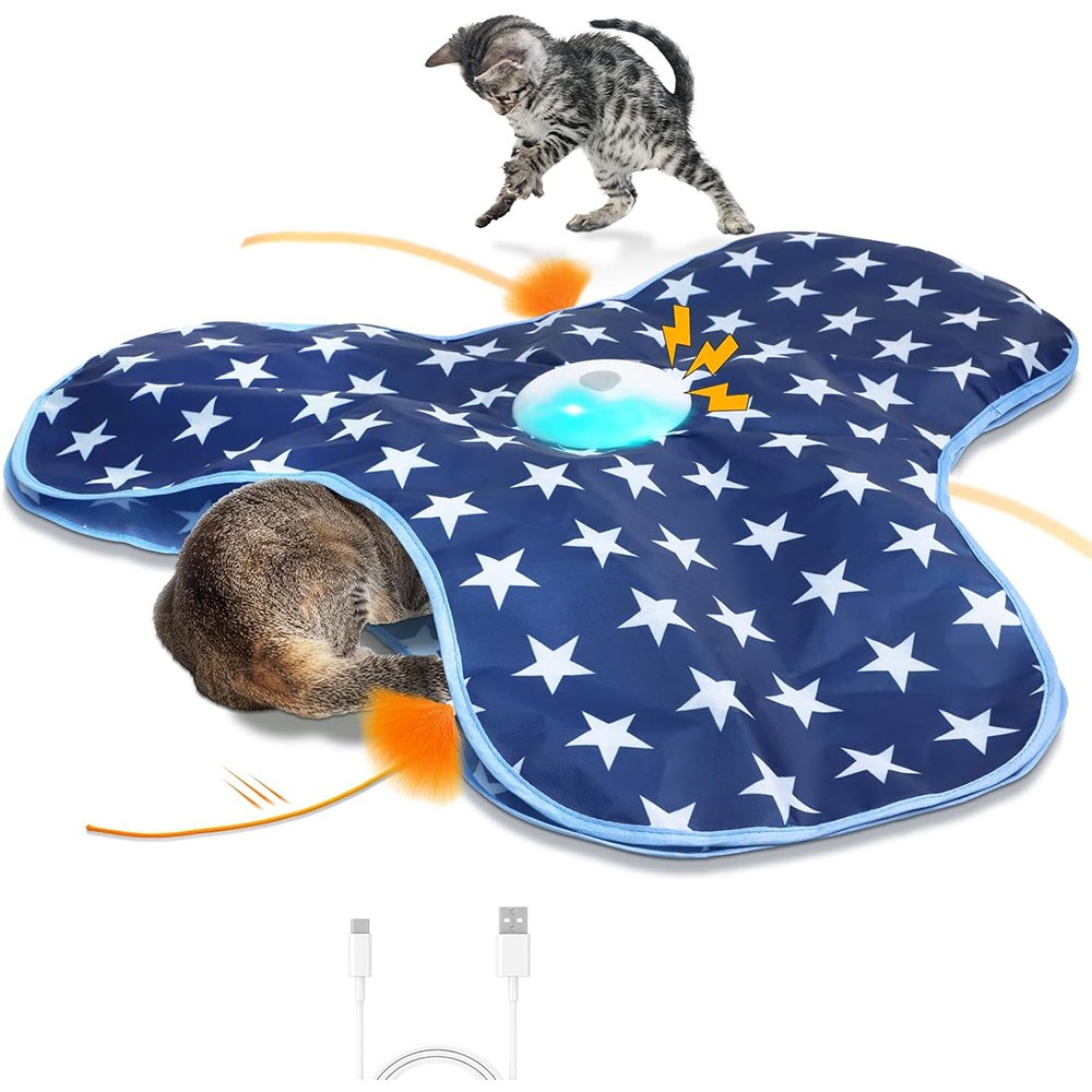 A gravity balance pet slow feeder being used by a small dog at mealtime.