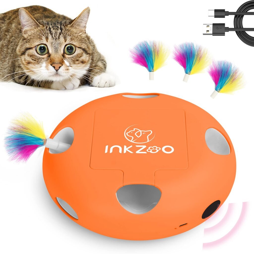Smart interactive cat toy for mental stimulation and feline well-being