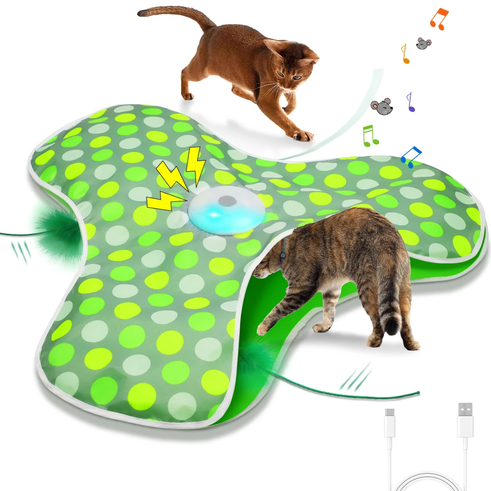 Smart hide and seek cat gadget, one of our favorite interactive enrichment toys for felines.