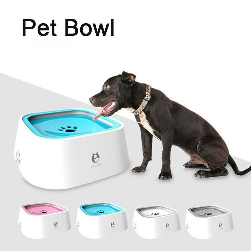Splash-free floating water bowl acting as a gentle pet boredom buster at home.